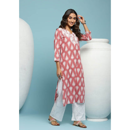 Chikankari Printed Long Kurta