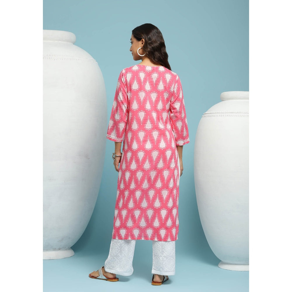 Chikankari Printed Long Kurta