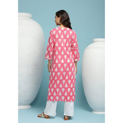 Chikankari Printed Long Kurta