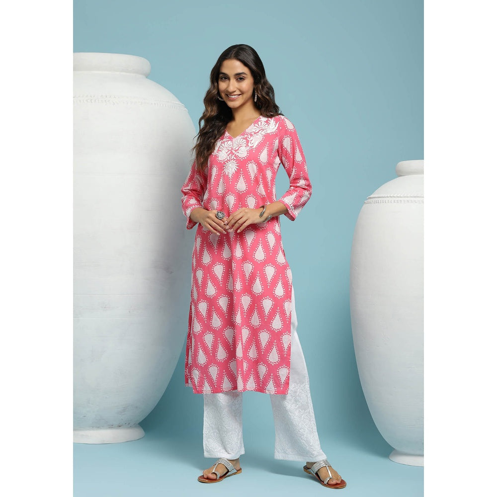 Chikankari Printed Long Kurta
