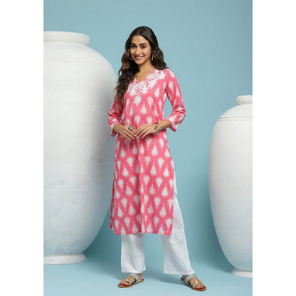 Chikankari Printed Long Kurta