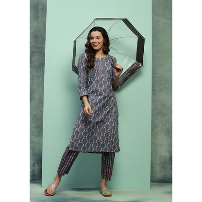Chikankari Printed Kurta Set