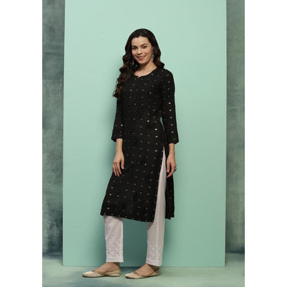 Chikankari Woven Long Kurta