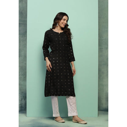 Chikankari Woven Long Kurta