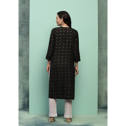 Chikankari Woven Long Kurta