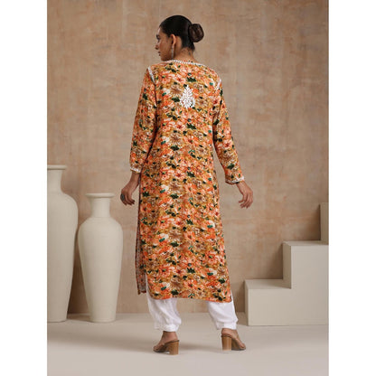 Chikankari Printed Long Kurta