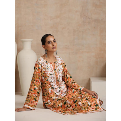 Chikankari Printed Long Kurta