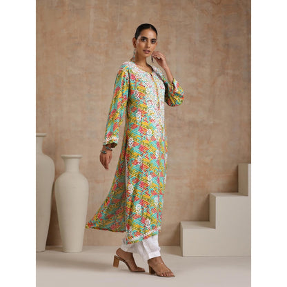 Chikankari Printed Long Kurta