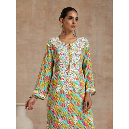 Chikankari Printed Long Kurta