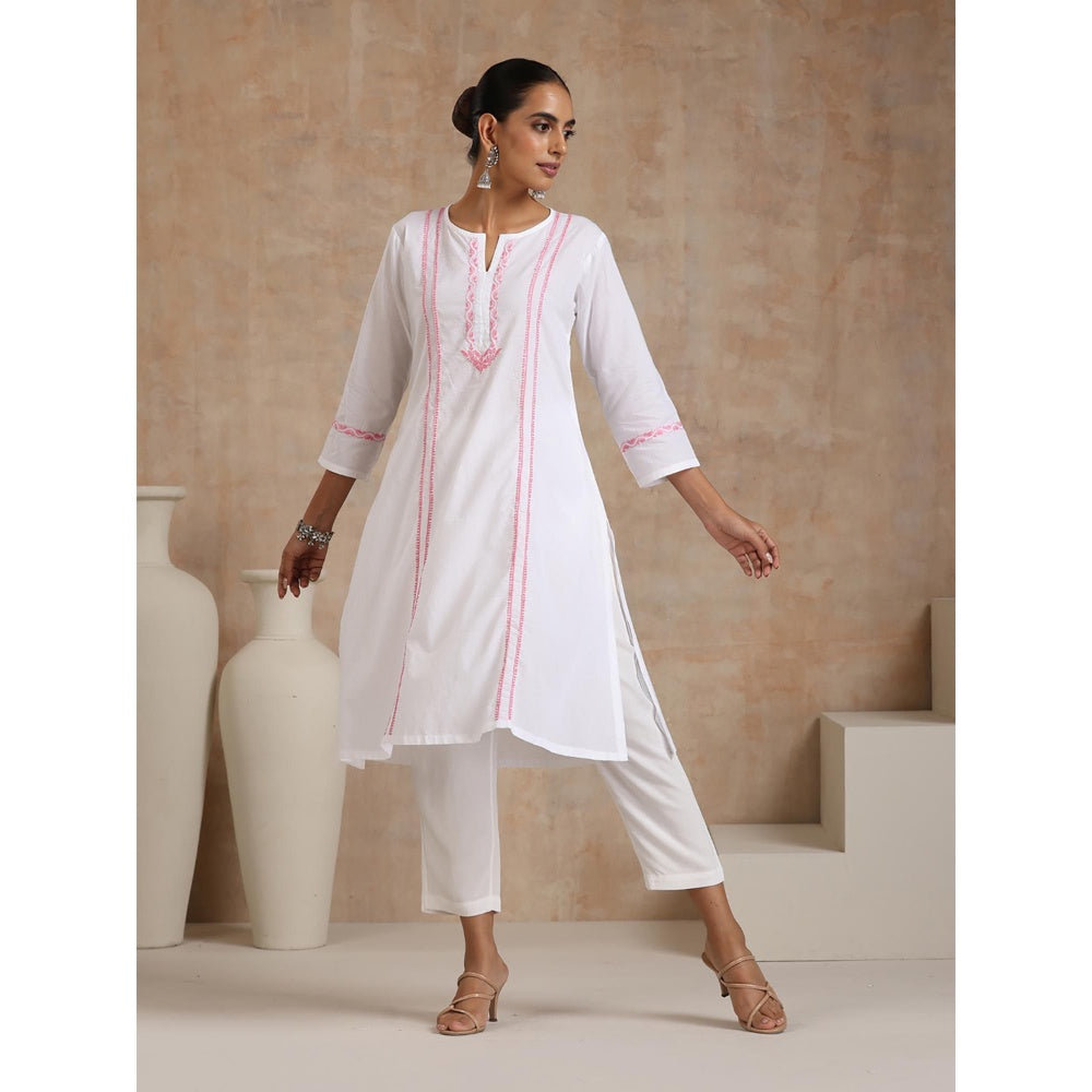 Chikankari Woven Long Kurta