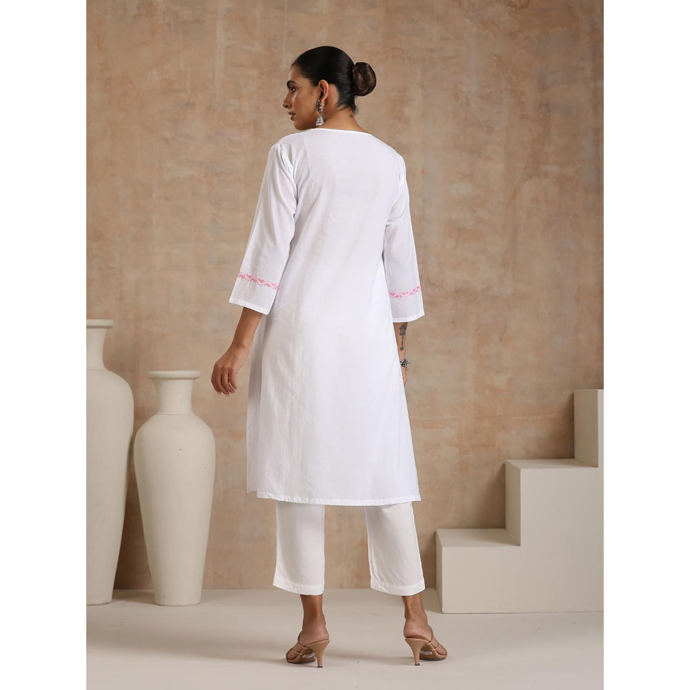 Chikankari Woven Long Kurta
