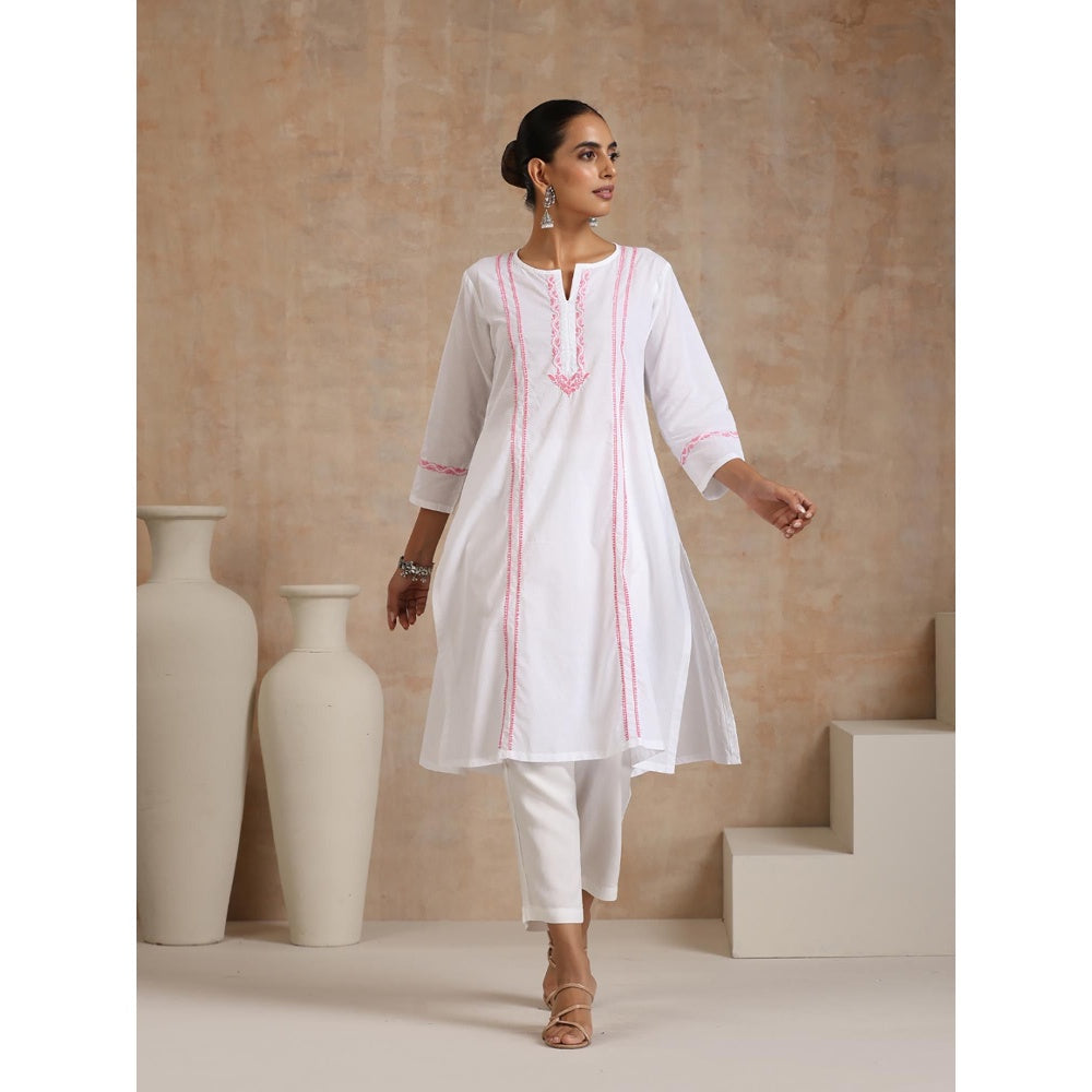 Chikankari Woven Long Kurta