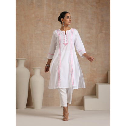 Chikankari Woven Long Kurta
