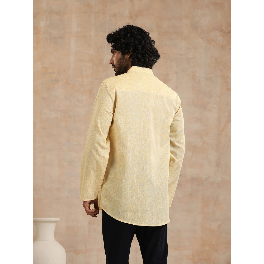 Solid Woven Short Kurta