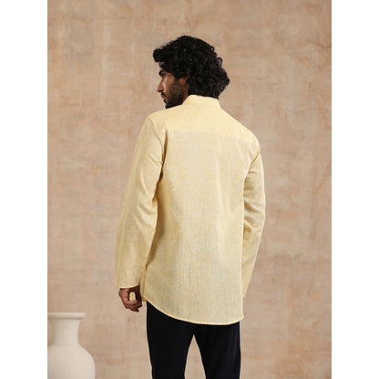 Solid Woven Short Kurta