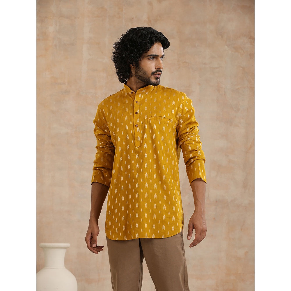 Embroidered Woven Short Kurta