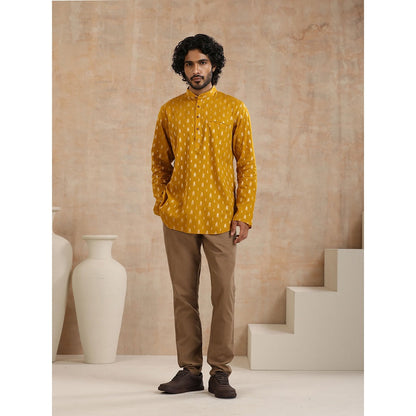 Embroidered Woven Short Kurta