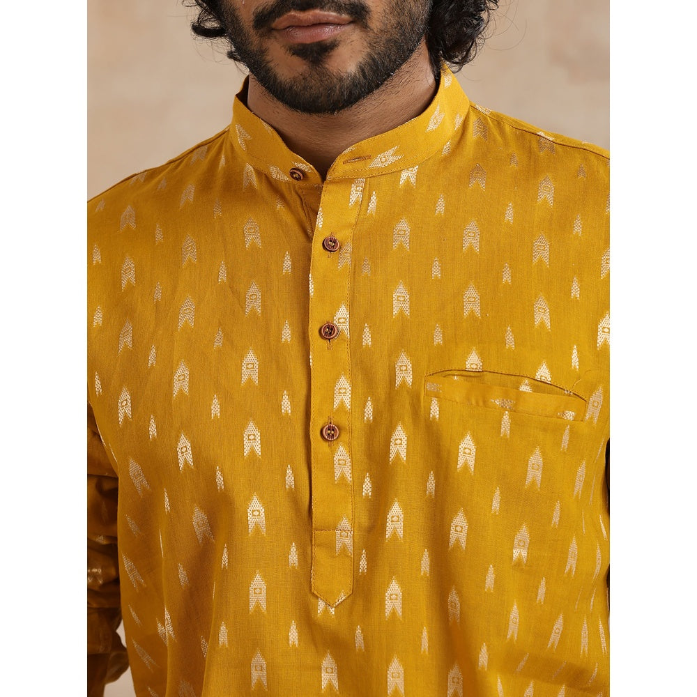 Embroidered Woven Short Kurta