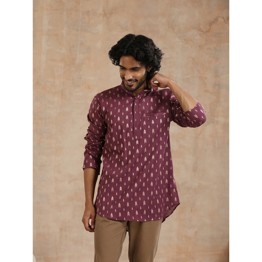 Embroidered Woven Short Kurta