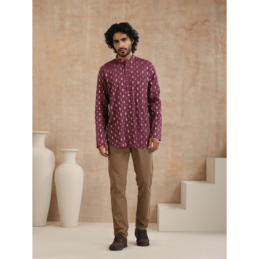 Embroidered Woven Short Kurta
