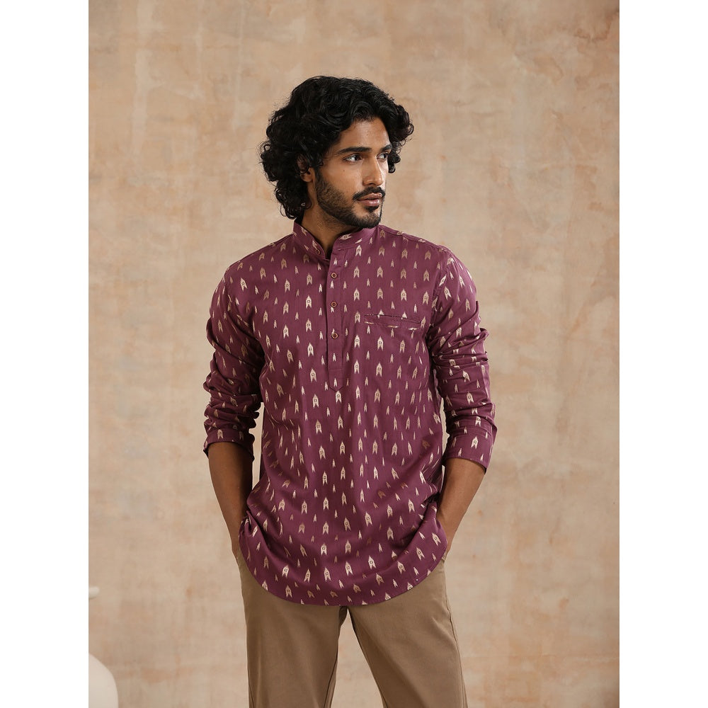 Embroidered Woven Short Kurta