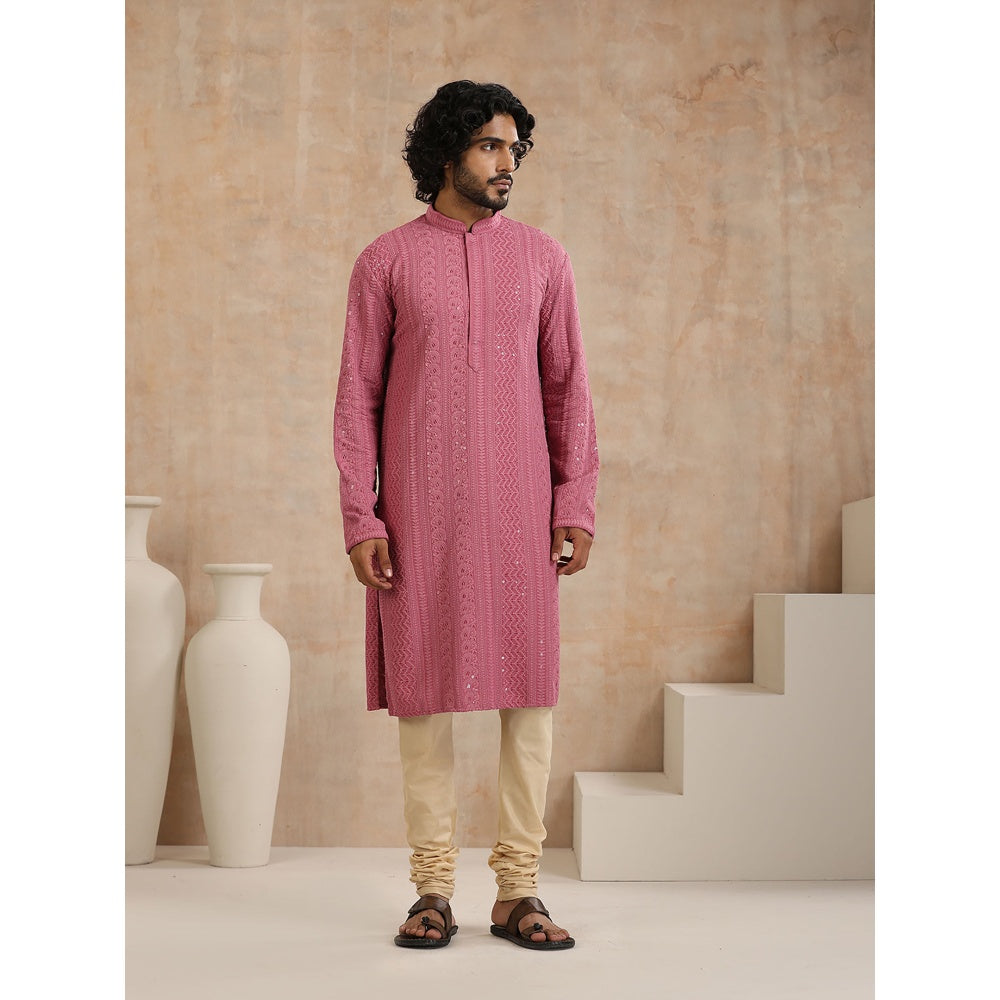 Embroidered Woven Long Kurta
