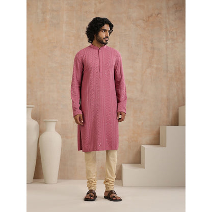 Embroidered Woven Long Kurta