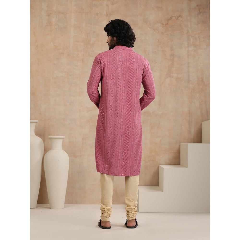 Embroidered Woven Long Kurta