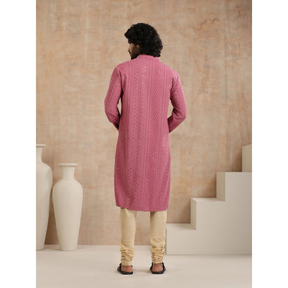 Embroidered Woven Long Kurta