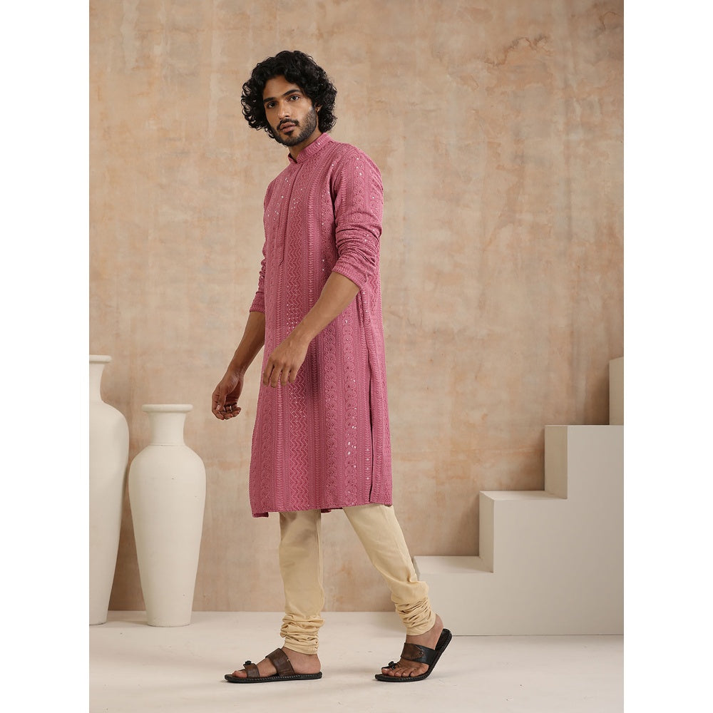 Embroidered Woven Long Kurta