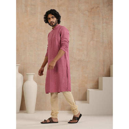Embroidered Woven Long Kurta