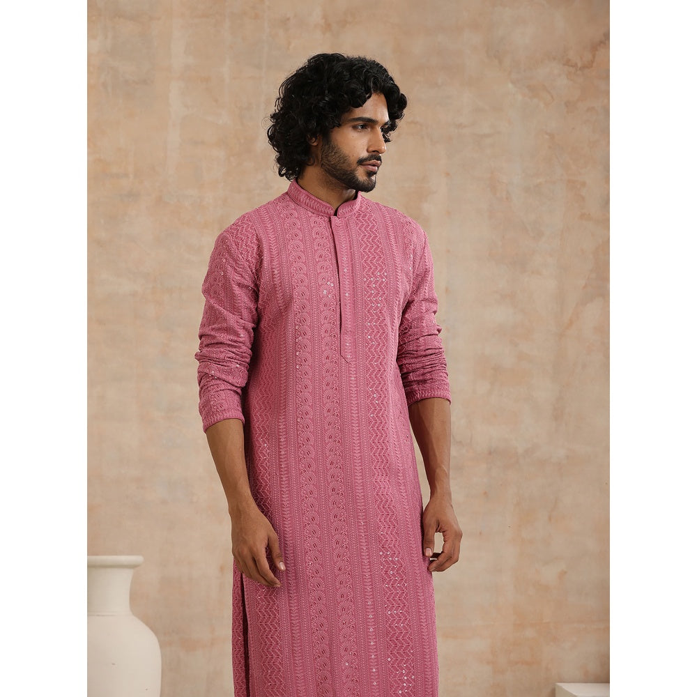 Embroidered Woven Long Kurta