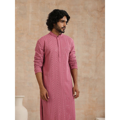Embroidered Woven Long Kurta