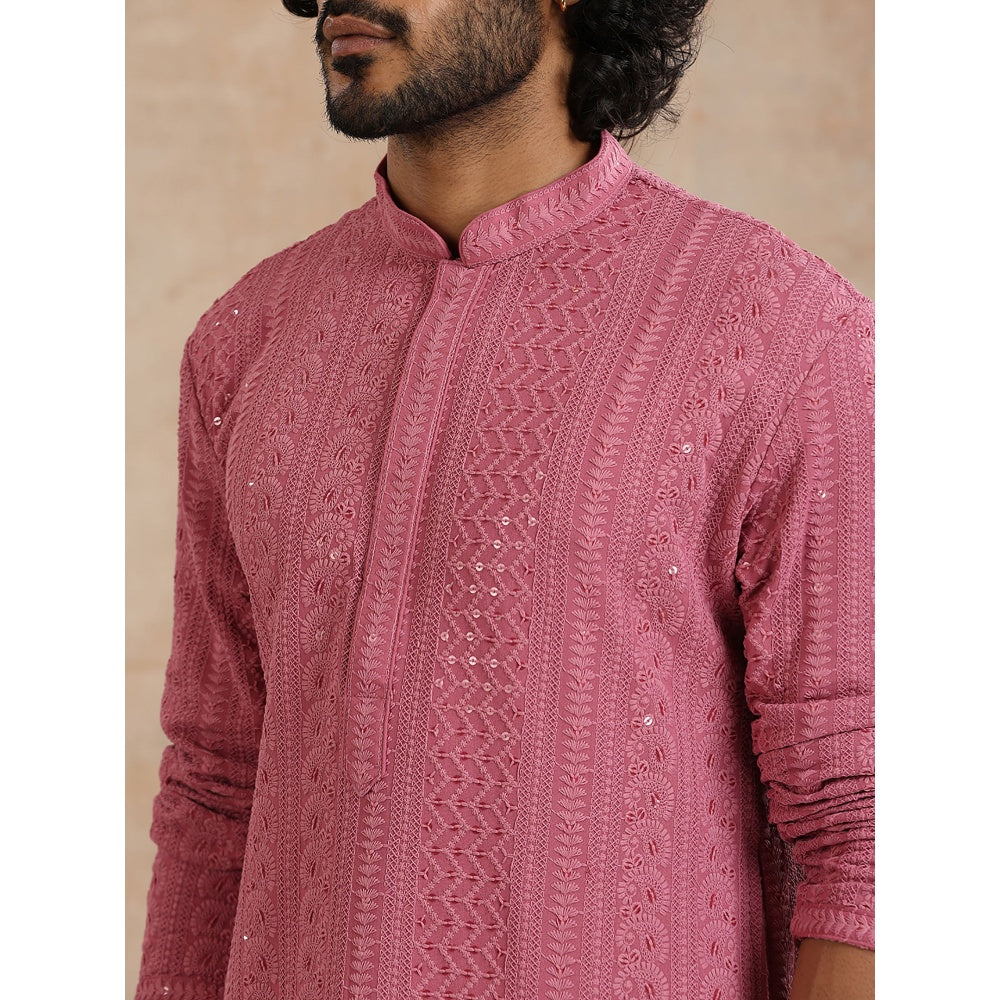 Embroidered Woven Long Kurta
