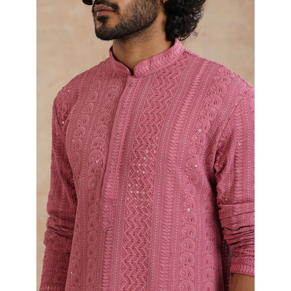 Embroidered Woven Long Kurta