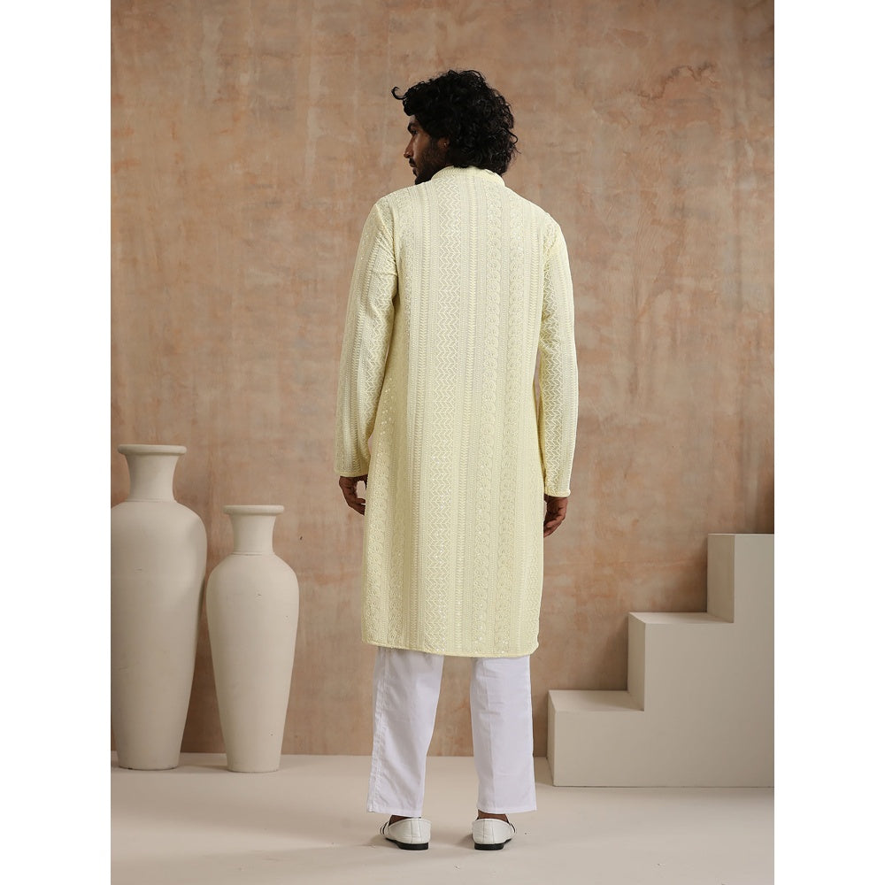 Embroidered Woven Long Kurta