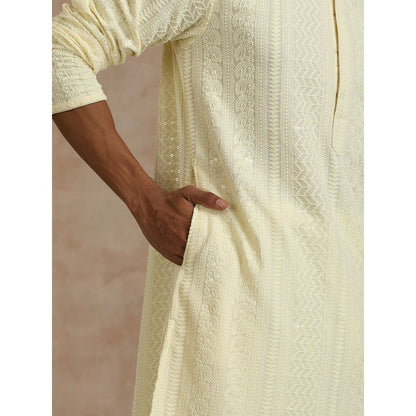 Embroidered Woven Long Kurta