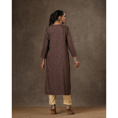 HOC Crafts Hand Embroidered Printed Long Kurta