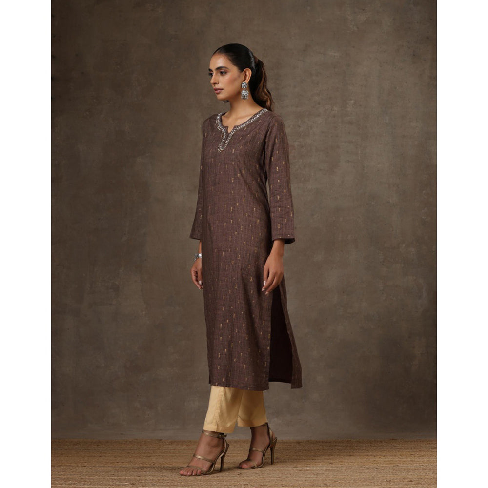HOC Crafts Hand Embroidered Printed Long Kurta