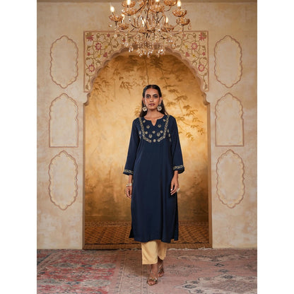 Chikankari Woven Long Kurta