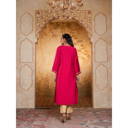 Chikankari Woven Long Kurta