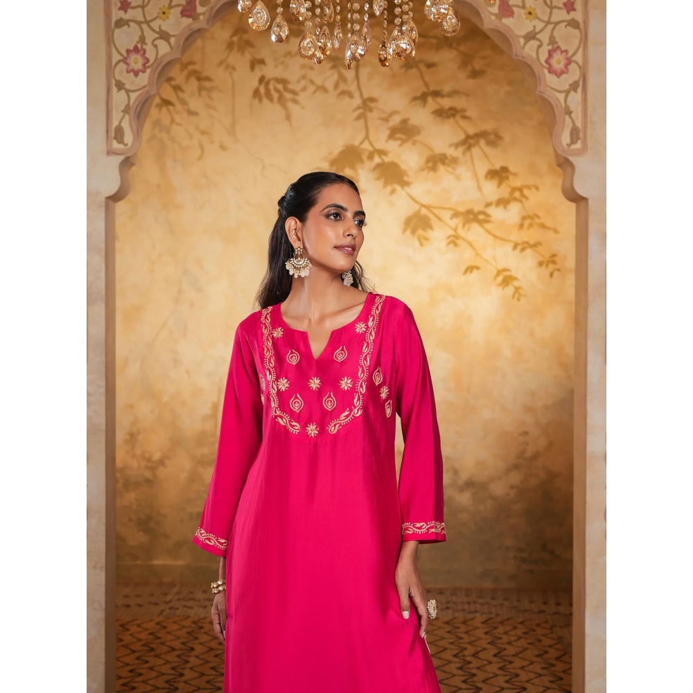 Chikankari Woven Long Kurta