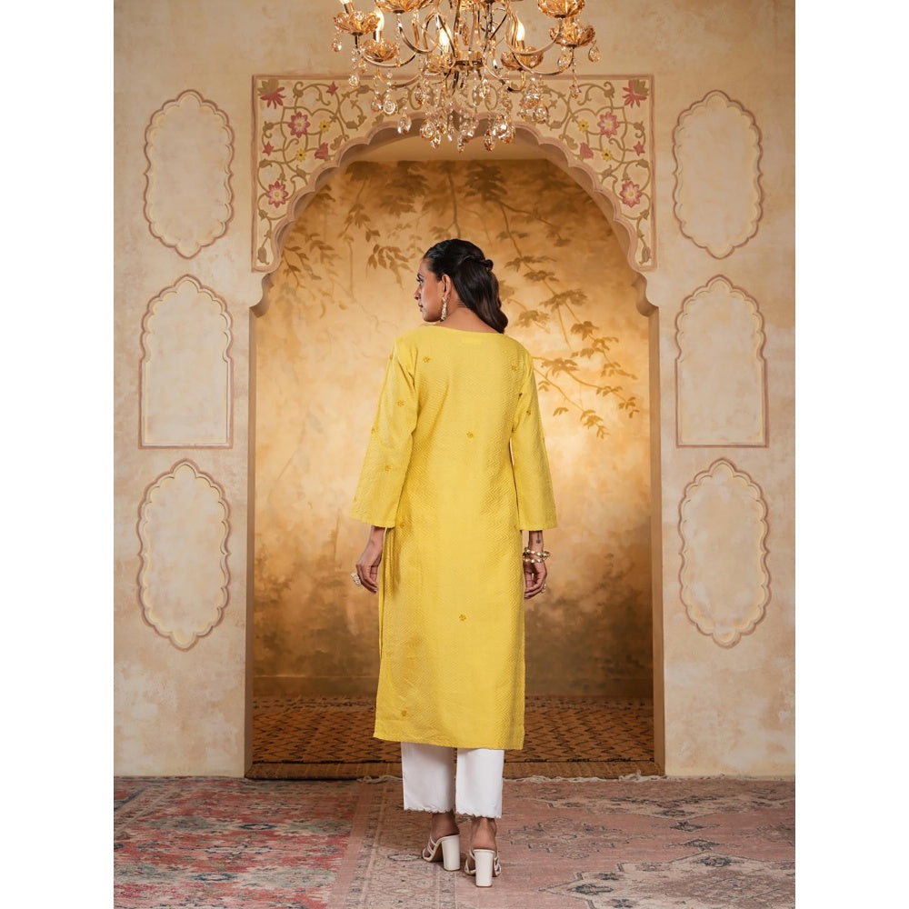 Chikankari Printed Long Kurta