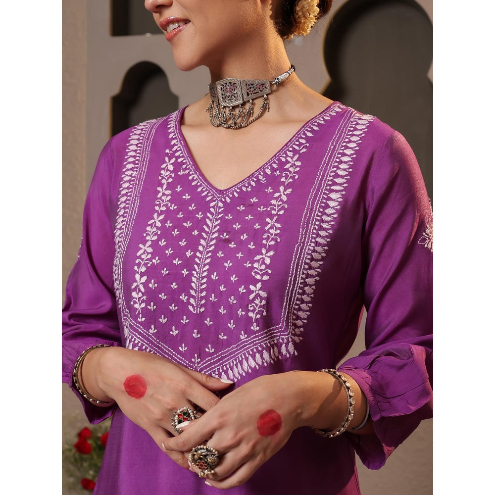 Chikankari Printed Long Kurta