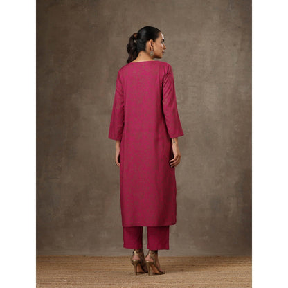 HOC Crafts Hand Embroidered Printed Kurta Set