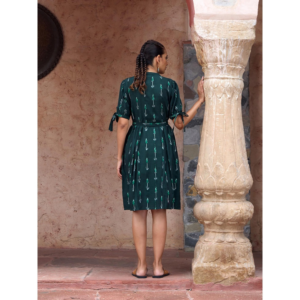 HOC Crafts Ikkat Woven Dress