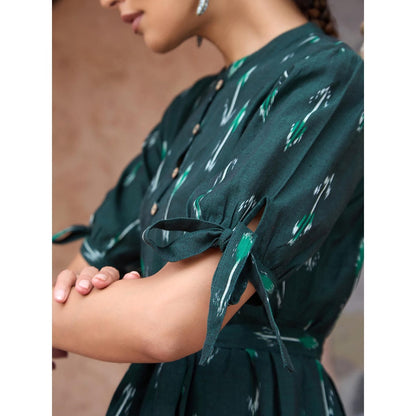HOC Crafts Ikkat Woven Dress