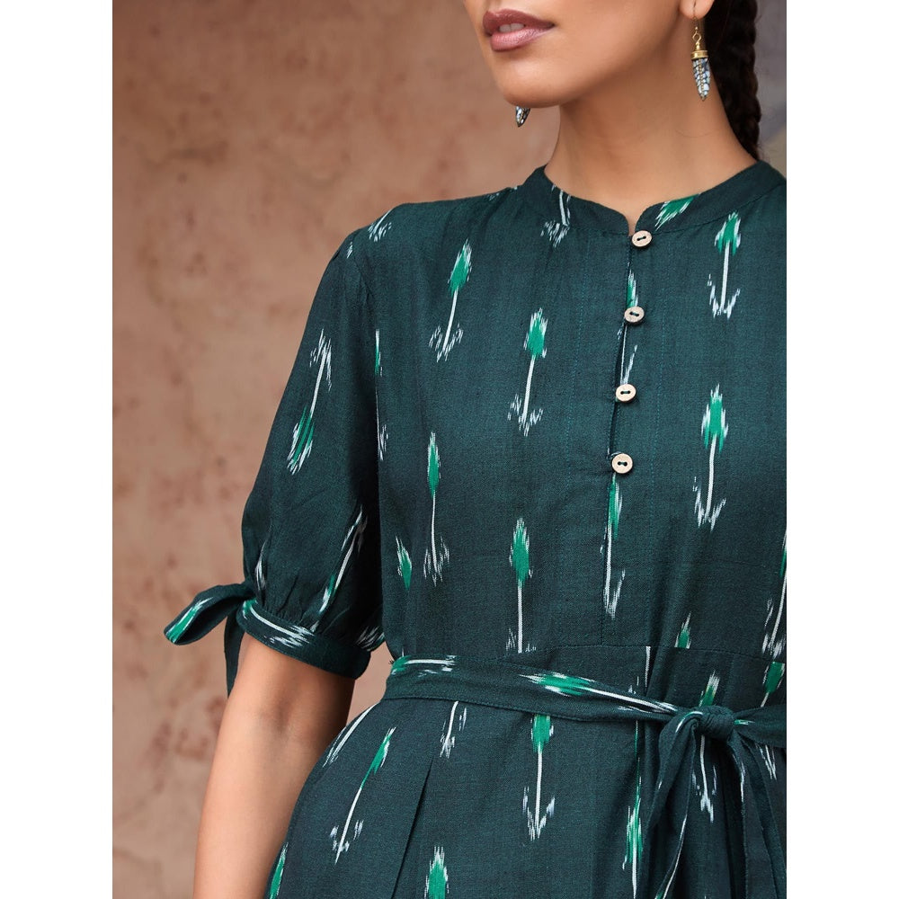 HOC Crafts Ikkat Woven Dress