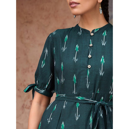 HOC Crafts Ikkat Woven Dress