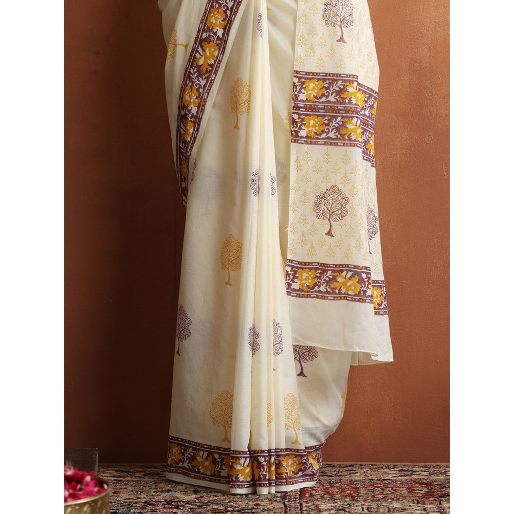 HOC Crafts Hand Block Printed Saree